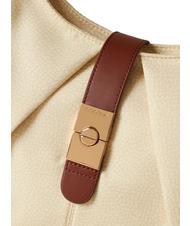 BORBONESE HOBO CORTINA MEDIUM Geantă de umăr medie musetel/piele - Genți femei - 4