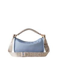 BORBONESE HORSEBACK NYLON Geantă de m&acirc;nă cu curea de umăr topaz/gri deschis - Genți femei - 3