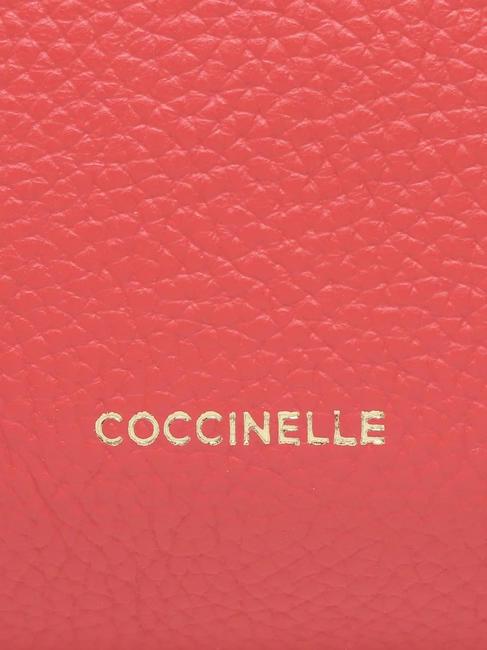 BEAT CLUTCH Pocheta din piele ciocanita merisoare - Genți femei