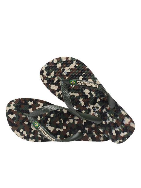 BRASIL TECH II Papuci flip-flop olivegreen - Pantofi bărbați