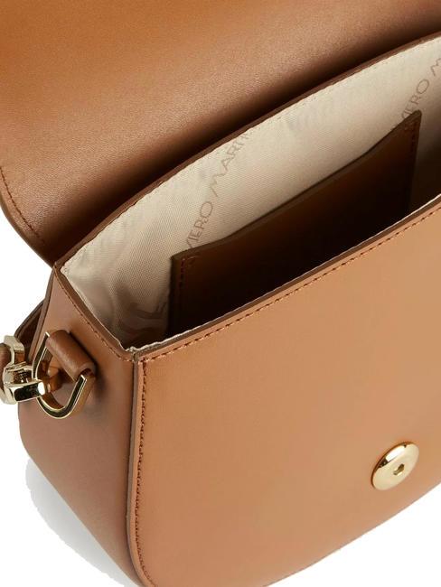 GEO SUMMER BREEZE Geanta de umar rotunda din piele TUTUN - Genți femei