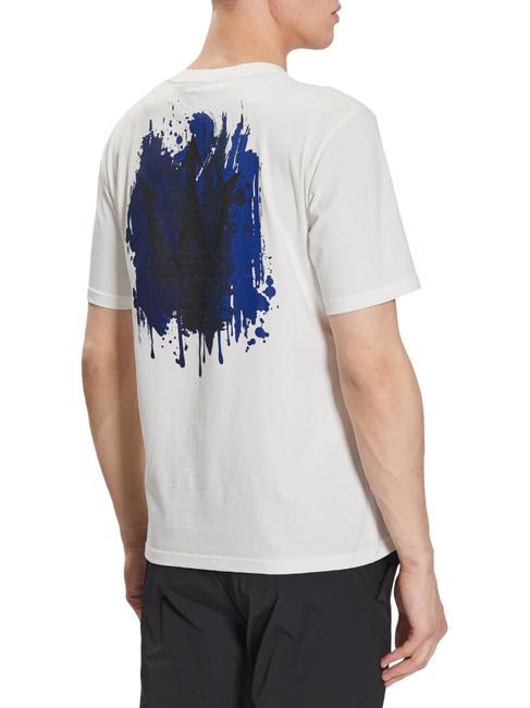 MASERATI Tricou din bumbac cu imprimeu maxi alb - tricou