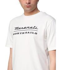 NORTH SAILS MASERATI Tricou din bumbac cu imprimeu maxi alb - tricou - 3