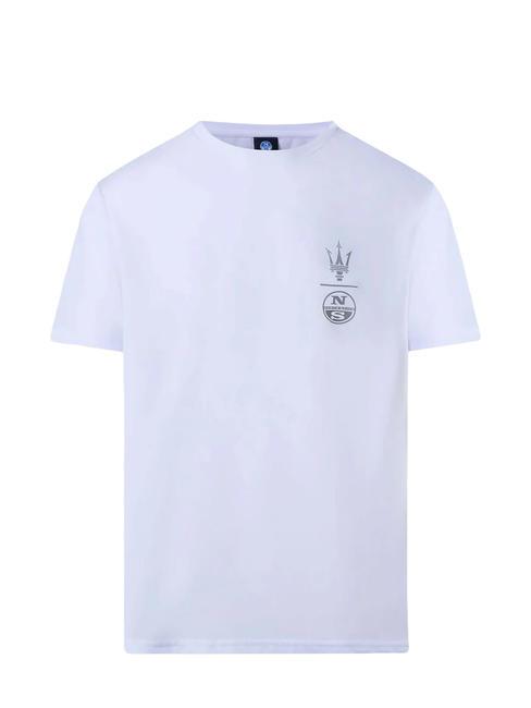 MASERATI Tricou cu imprimeu grafic alb - tricou