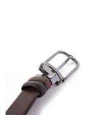 PIQUADRO BLACK SQUARE Cureaua din piele reversibila cap maro închis - Curele - 3