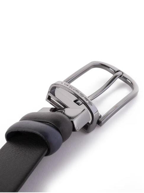 BLACK SQUARE Cureaua din piele reversibila negru-albastru - Curele