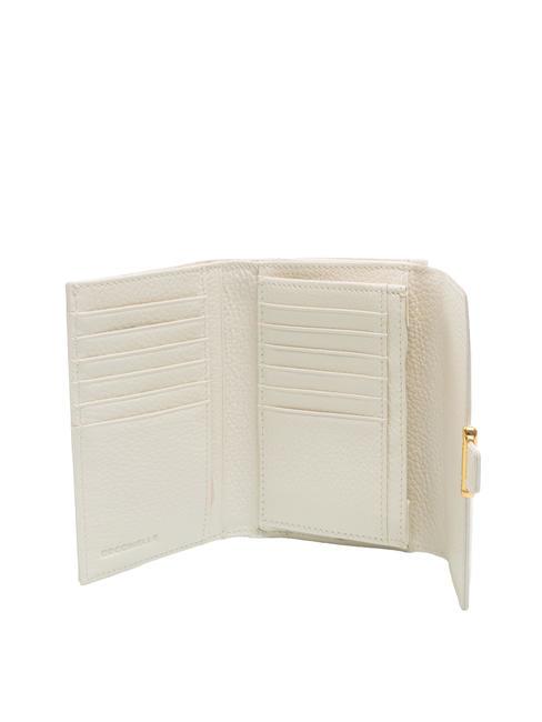 KATTIE Portofel din piele cu granulatie medie lapte de nucă de cocos - Portofele femei