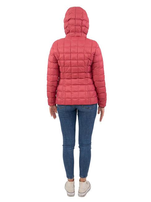 SCIRE NY DOUBLE Jachetă cu glugă pe două fețe Piele Cordovan - Tabasco - Jachete de puf pentru femei