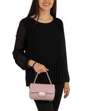 LESAC GIULIA Geantă de umăr cu lanț din piele Dollar roz milenar - Genți femei - 5