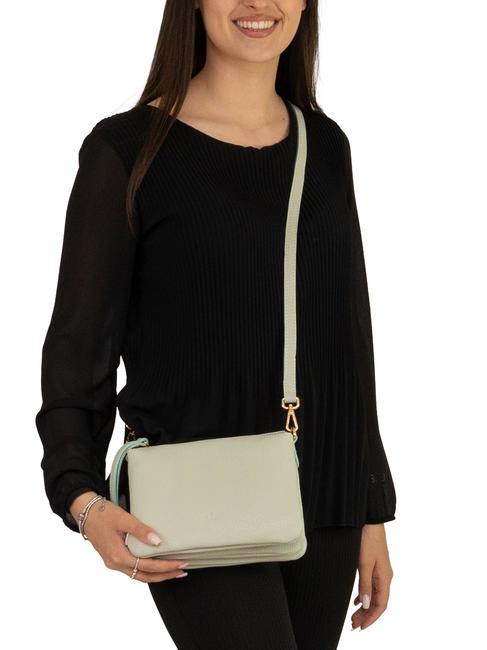 SIMONA Geantă de umăr din piele Tris dollar teal artic - Genți femei