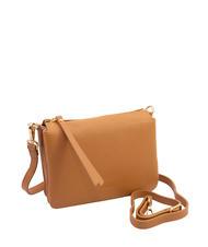 LESAC SIMONA Geantă de umăr din piele Tris dollar piele închisă la culoare - Genți femei - 2