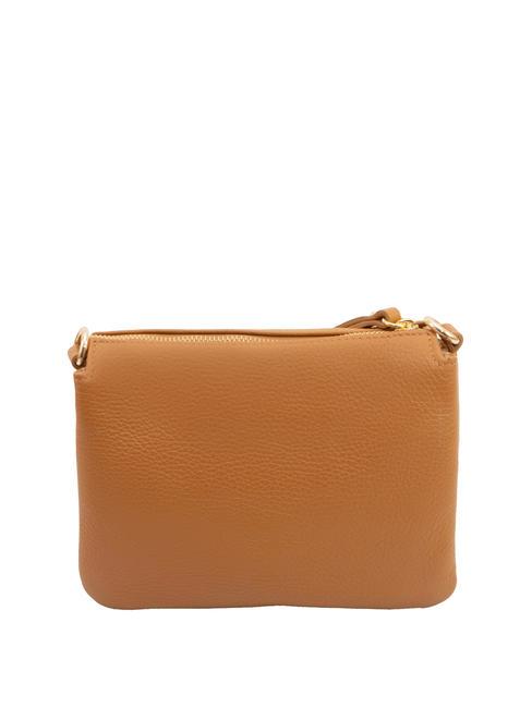 SIMONA Geantă de umăr din piele Tris dollar piele închisă la culoare - Genți femei