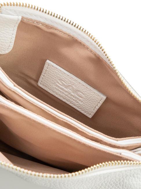 SIMONA Geantă de umăr din piele Tris dollar alb optic - Genți femei