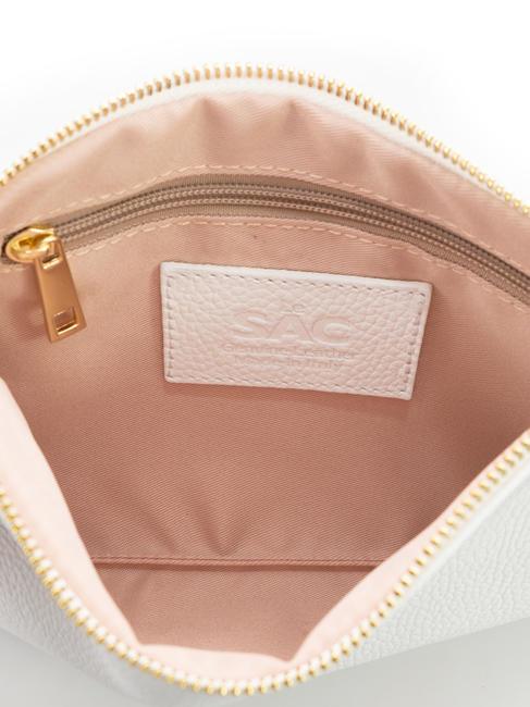 ROBERTA Pochetă Dollar din piele alb optic - Genți femei