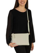 LESAC CLAUDIA Pochetă Dollar din piele cu curea de umăr teal artic - Genți femei - 4