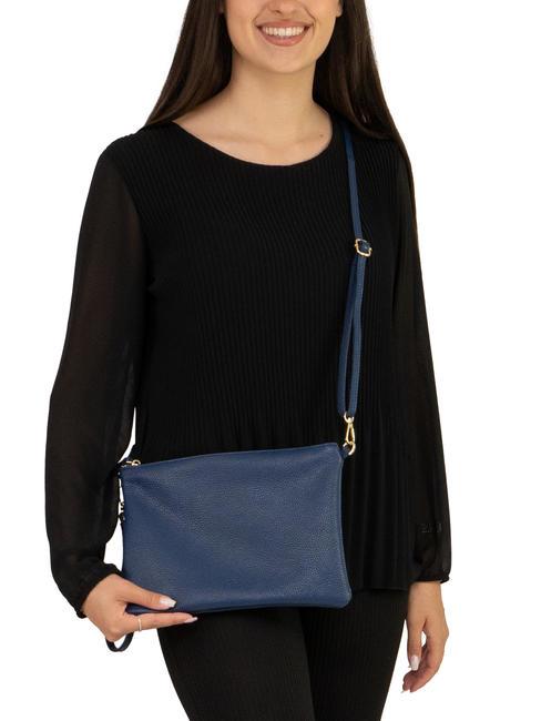 CLAUDIA Pochetă Dollar din piele cu curea de umăr blugi - Genți femei