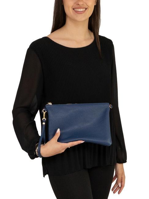 CLAUDIA Pochetă Dollar din piele cu curea de umăr blugi - Genți femei