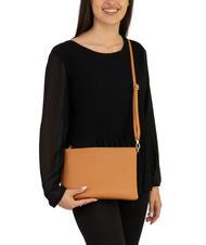 LESAC CLAUDIA Pochetă Dollar din piele cu curea de umăr piele închisă la culoare - Genți femei - 4