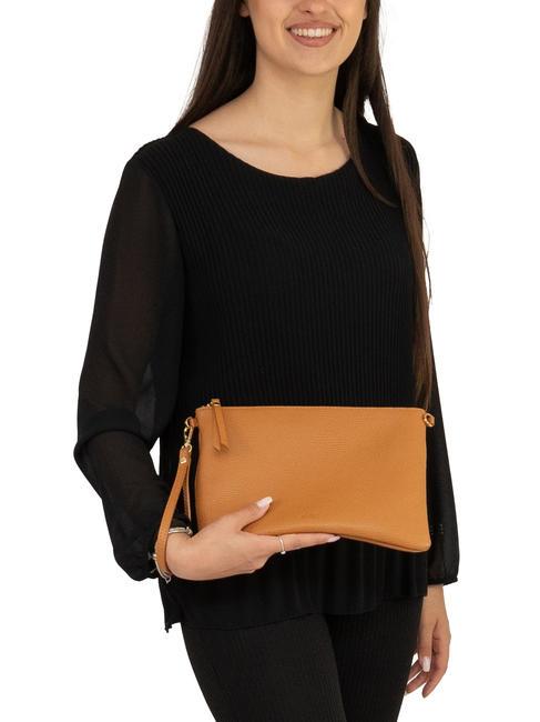 CLAUDIA Pochetă Dollar din piele cu curea de umăr piele închisă la culoare - Genți femei