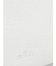 LESAC CLAUDIA Pochetă Dollar din piele cu curea de umăr alb optic - Genți femei - 6