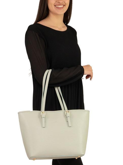 CHIARA Geantă shopper din piele Dollar teal artic - Genți femei