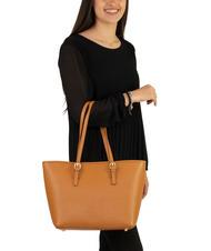 LESAC CHIARA Geantă shopper din piele Dollar piele închisă la culoare - Genți femei - 4