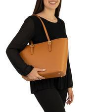 LESAC CHIARA Geantă shopper din piele Dollar piele închisă la culoare - Genți femei - 5