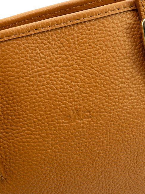 CHIARA Geantă shopper din piele Dollar piele închisă la culoare - Genți femei