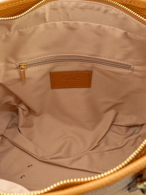 CHIARA Geantă shopper din piele Dollar piele închisă la culoare - Genți femei