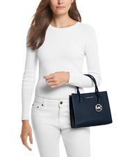 MICHAEL KORS MERCER Geanta de mana, cu bareta de umar, din piele marina - Genți femei - 3