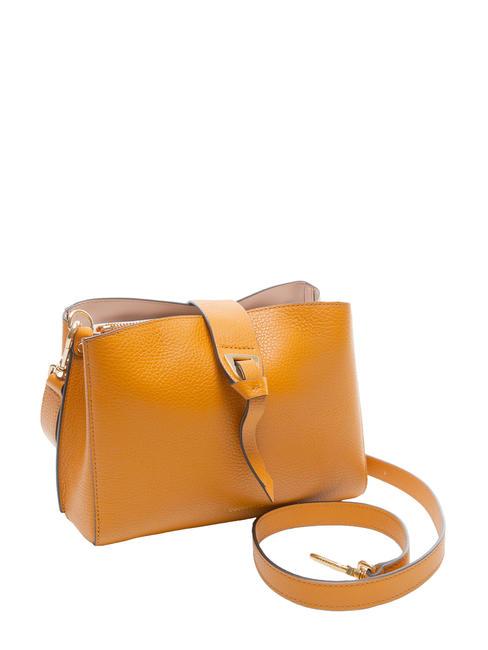 ALBA Geanta de umar din piele ciocanita paprika - Genți femei