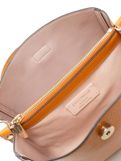 ALBA Geanta de umar din piele ciocanita paprika - Genți femei