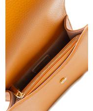 COCCINELLE ANNE Geanta mini cu clapa din piele ciocanita paprika - Genți femei - 6