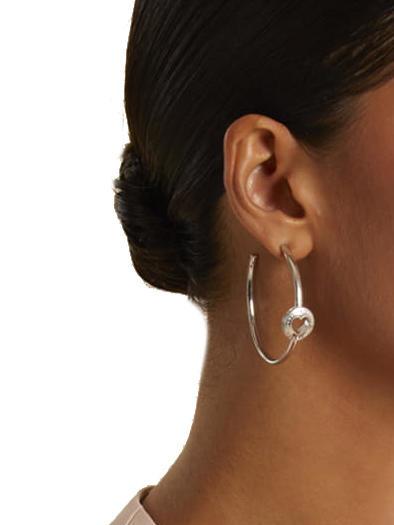 ROLLING HEARTS Cercei cerc aur galben - Cercei