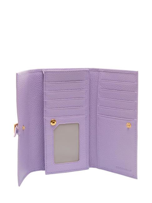 CHERRY  Portofel din piele pietrișată lav./lav. - Portofele femei