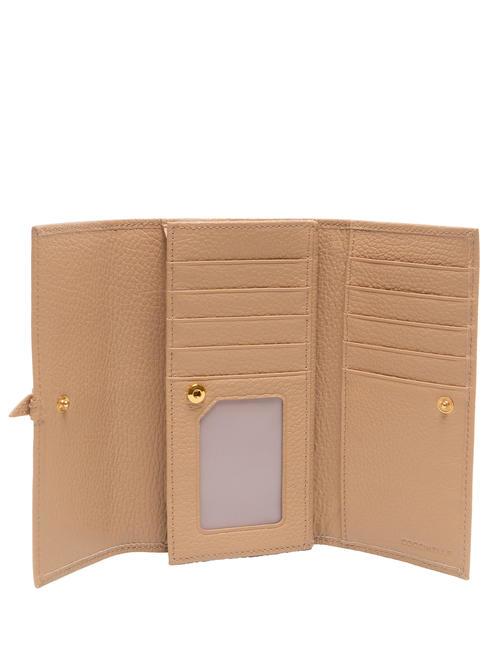 CHERRY  Portofel din piele pietrișată prăjită - Portofele femei