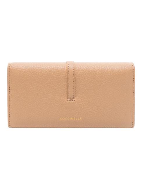 CHERRY  Portofel din piele pietrișată prăjită - Portofele femei