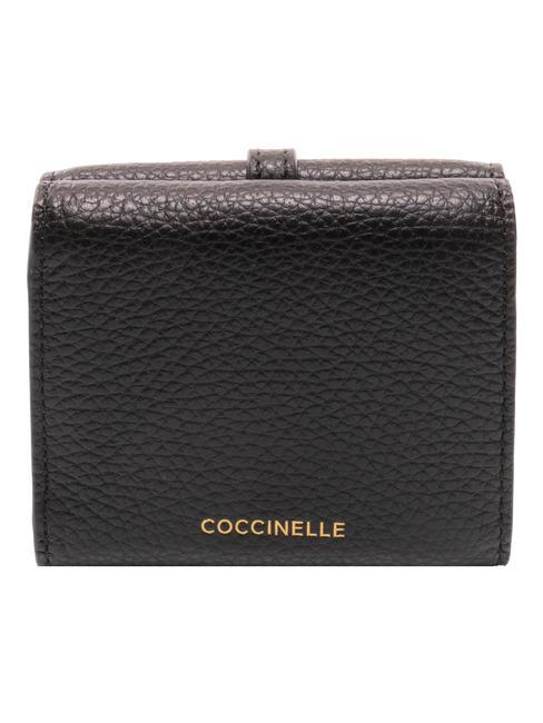 CHERRY Mini portofel din piele negru - Portofele femei