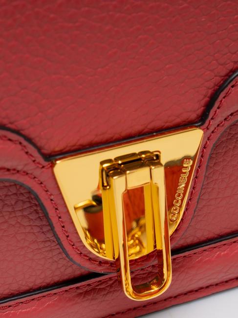 NEW MARVIN TWIST Geanta de umar micro, din piele merisoare - Genți femei