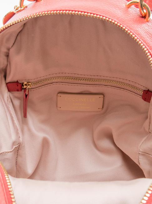 ALPHA Rucsac din piele ciocanita merisoare - Genți femei