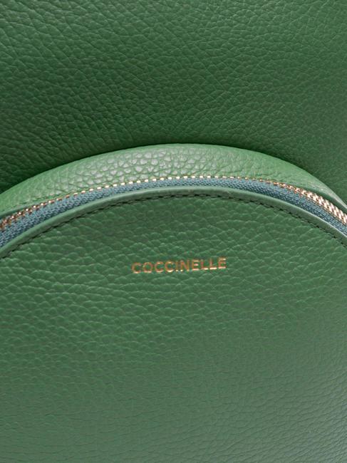 ALPHA Rucsac din piele ciocanita mentă - Genți femei