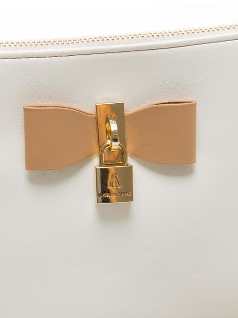 LA LA LAND Geantă clutch cu umăr plat alb/brun - Genți femei