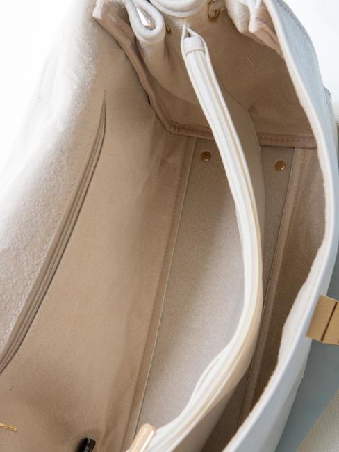 MIA Geanta servieta cu bareta de umar aproape alb - Genți femei