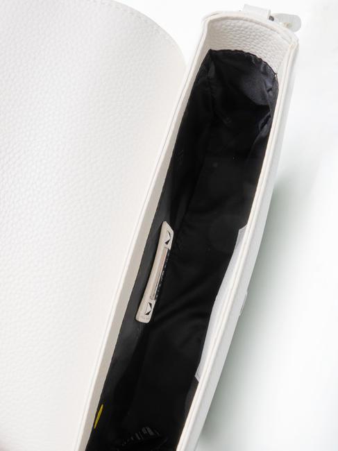 PETRA Geantă de umăr mică alb murdar / negru - Genți femei