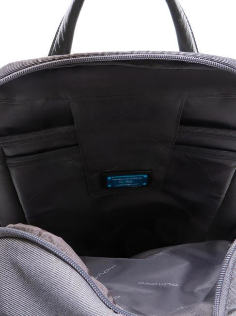 KLOUT Rucsac din piele si material textil, suport pc 15.6". grigio2 - Rucsacuri pentru laptop