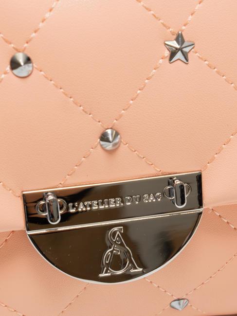 REBECCA Geanta matlasata cu clapa piersică - Genți femei