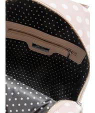 PASH BAG LADY Rucsac cu buline cu eșarfă nisip/alb - Genți femei - 6