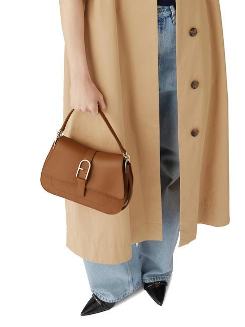 FLOW M Geanta M din piele coniac - Genți femei