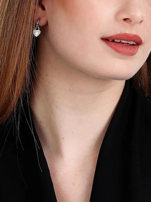 ABBRACCIO Cercei farmec inima cu zirconi alb - Cercei