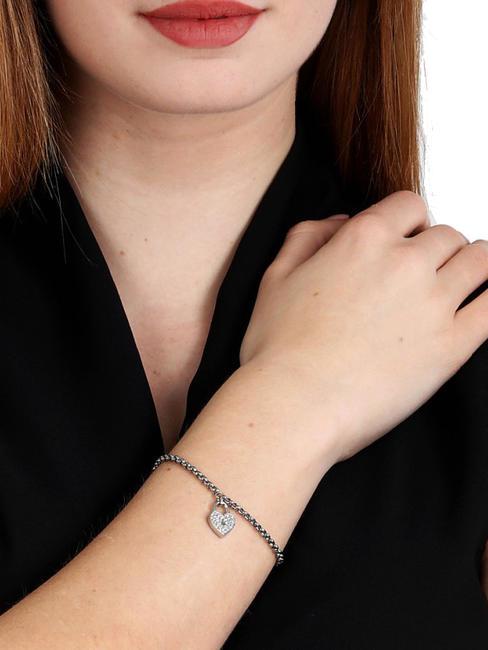ABBRACCIO Bratara cu farmec inima alb - Brățări
